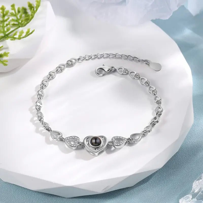 Pulsera de Proyección de Foto en Plata de Ley 925 –Colección "Eterna esencia"