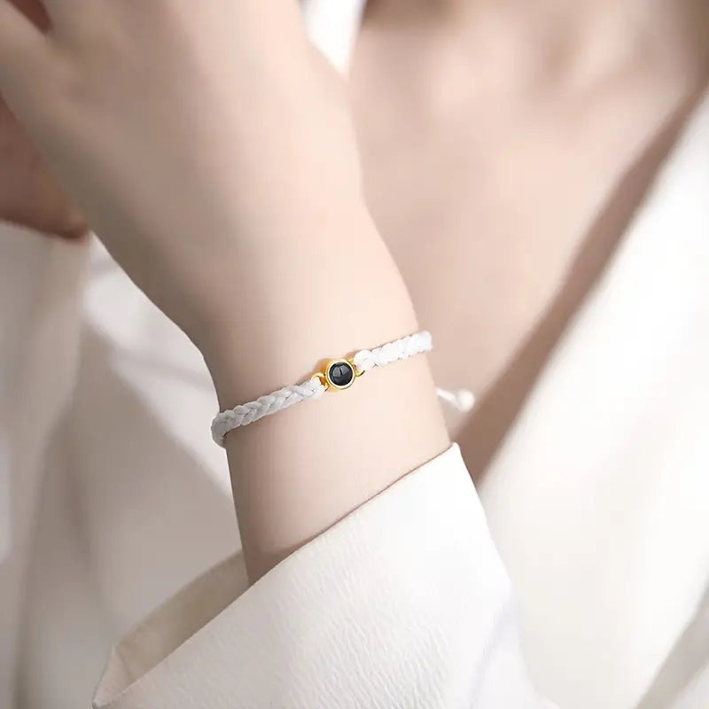 Pulsera cuerda tejida a mano personalizada